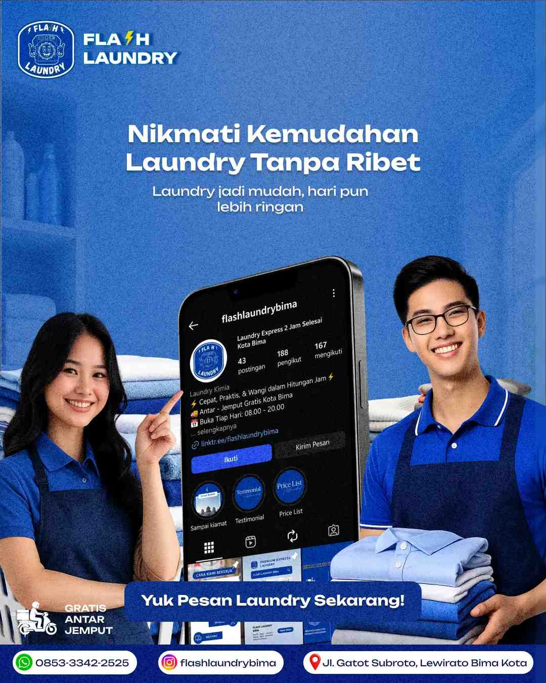 Desain Feed Instagram Flash Laundry